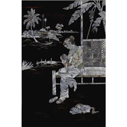 An Asian Lacquer Panel
