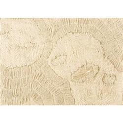 Framed white wool textural woven panel