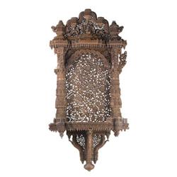 An Indian Carved Wooden Bracket