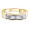 Image 1 : Round Diamond Band Ring 1/5 Cttw 10KT Yellow Gold