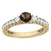 Image 1 : 1.35 CTW Quartz & Diamond Ring 14K Yellow Gold - REF-79A5X
