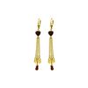 Image 1 : Genuine 9.5 ctw Garnet & Citrine Earrings 14KT Yellow Gold - REF-62Y2F