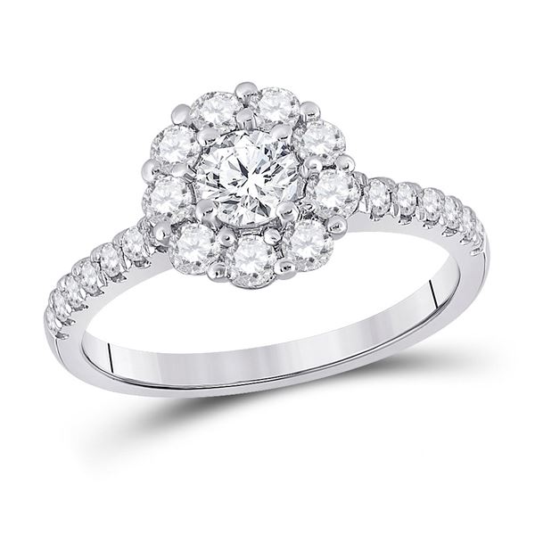 Diamond Solitaire Bridal Wedding Engagement Ring 1 Cttw 14KT White Gold