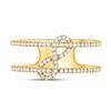 Image 2 : Round Diamond Negative Space Infinity Ring 1/5 Cttw 10KT Yellow Gold