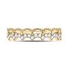 Image 2 : Round Diamond Scalloped Stackable Band Ring 1/4 Cttw 10KT Yellow Gold