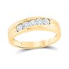 Image 1 : Round Diamond 5-Stone Band Ring 1/10 Cttw 10KT Yellow Gold