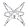 Image 1 : Round Diamond Negative Space Fashion Ring 1/3 Cttw 10KT White Gold