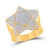 Image 1 : Round Diamond Star Statement Ring 1 Cttw 10KT Yellow Gold