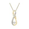 Image 1 : Round Diamond Moving Twinkle Solitaire Infinity Pendant 1/6 Cttw 10KT Yellow Gold