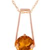 Image 1 : Genuine 1.45 ctw Citrine Necklace 14KT Rose Gold - REF-23K8V