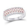 Image 1 : Round Diamond Anniversary Ring 1/2 Cttw 14KT Two-tone Gold