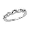 Image 1 : Round Diamond Woven Band Ring 1/5 Cttw 10KT White Gold