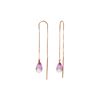 Image 1 : Genuine 4.5 ctw Pink Topaz Earrings 14KT Rose Gold - REF-20Z4N