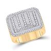 Image 1 : Baguette Diamond Rectangle Fashion Ring 2-1/4 Cttw 10KT Yellow Gold