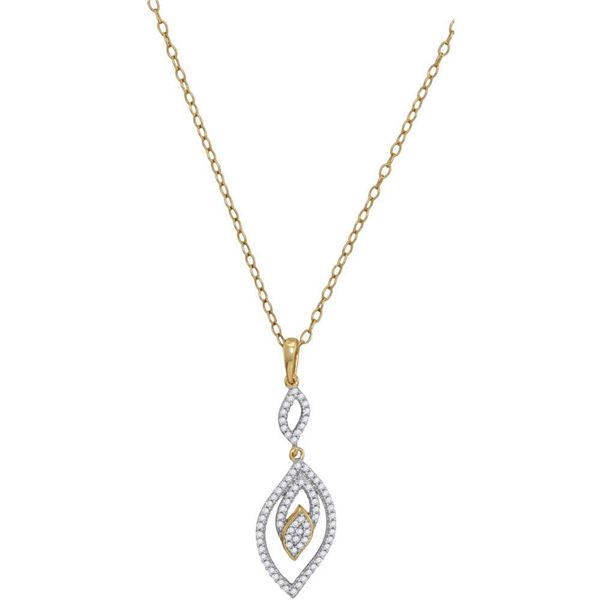 Round Diamond Fashion Pendant 1/4 Cttw 10KT Yellow Gold