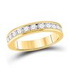 Image 1 : Round Diamond Channel-set 4mm Wedding Band 3/4 Cttw 14KT Yellow Gold