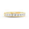Image 2 : Round Diamond Channel-set 4mm Wedding Band 3/4 Cttw 14KT Yellow Gold
