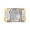 Image 2 : Round Diamond Band Ring 5/8 Cttw 10KT Yellow Gold