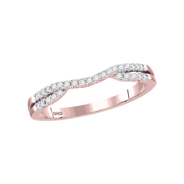 Round Diamond Band Ring Guard Enhancer 1/6 Cttw 14KT Rose Gold