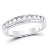 Image 1 : Round Diamond Wedding Channel Set Band 1/2 Cttw 14KT White Gold