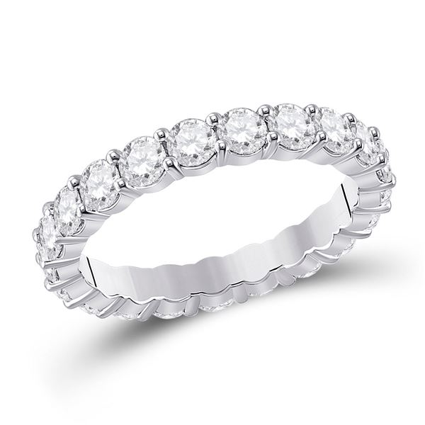 Round Diamond Classic Eternity Ring 2-1/3 Cttw 14KT White Gold