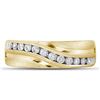 Image 2 : Round Diamond Wedding Band Ring 1 Cttw 10KT Yellow Gold