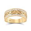 Image 1 : Round Diamond Wedding Band Ring 1/2 Cttw 14KT Yellow Gold