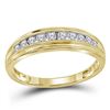 Image 1 : Round Diamond Single Row Band Ring 1/4 Cttw 10KT Yellow Gold