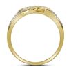 Image 2 : Round Diamond Woven Band Ring 1/10 Cttw 10KT Yellow Gold