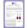 Image 2 : Genuine 16 ctw Ruby Earrings 14KT Rose Gold - REF-85R2P