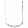 Round Diamond Curved Bar Pendant Necklace 1/6 Cttw 10KT White Gold