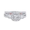 Image 2 : Bridal Wedding Ring Band Set 1-1/2 Cttw 14KT Two-tone Gold