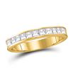 Image 1 : Princess Diamond Wedding Band 1/4 Cttw 14KT Yellow Gold
