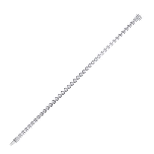 Round Diamond Tennis Bracelet 3 Cttw 14KT White Gold