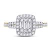 Image 2 : Baguette Diamond Square Ring 3/4 Cttw 14KT Yellow Gold