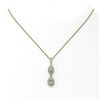 Image 1 : 1.25 ctw Pear Cut Diamond Designer Necklace 18K Yellow Gold - REF-141F4M