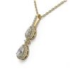 Image 3 : 1.25 ctw Pear Cut Diamond Designer Necklace 18K Yellow Gold - REF-141F4M