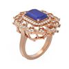Image 1 : 6.75 ctw Sapphire & Diamond Ring 18K Rose Gold - REF-178Y2X
