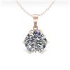 Image 2 : 0.50 ctw VS/SI Diamond Solitaire Necklace 18k Rose Gold - REF-70N3F