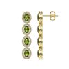 Image 2 : 5.88 ctw Tourmaline & Diamond Micro Pave Halo Earrings 10k Yellow Gold - REF-143N6F