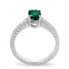 Image 2 : 1.63 ctw Emerald & Diamond Ring 18k White Gold - REF-45M3G