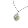 Image 2 : 1.15 ctw Diamond & Pearl Necklace 18K White Gold - REF-164G8W