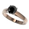 Image 1 : 1.25 ctw Fancy Black Diamond Solitaire Engagment Ring 10k Rose Gold - REF-26N6F