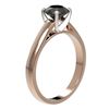 Image 3 : 1.25 ctw Fancy Black Diamond Solitaire Engagment Ring 10k Rose Gold - REF-26N6F