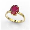 Image 2 : 3.50 ctw Ruby Designer Ring 18k Yellow Gold - REF-27R8K