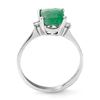 Image 2 : 1.59 ctw Emerald & Diamond Ring 18k White Gold - REF-22M4G