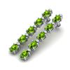 Image 1 : 10.36 ctw Peridot & VS/SI Certified Diamond Earrings 10k White Gold - REF-51Y2X