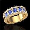 Image 2 : 1.75 ctw Tanzanite & Micro Pave VS/SI Diamond Ring 10k Yellow Gold - REF-48M5G