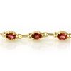 Image 2 : 4.50 ctw Pink Tourmaline Bracelet 10k Yellow Gold - REF-87W3H