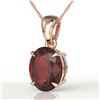 Image 1 : 3.50 ctw Garnet Designer Necklace 14k Rose Gold - REF-25G9W